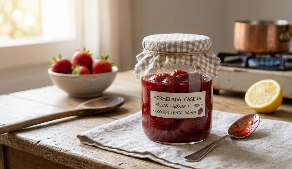 Confiture maison de fraises