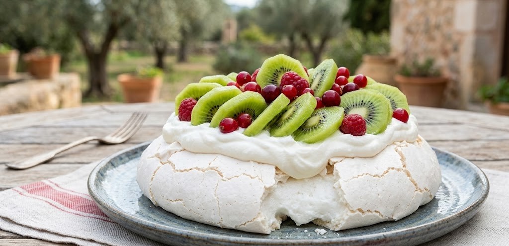 Pavlova de kiwi
